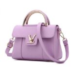 Lilac Twist Turn Lock Handbag