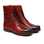 Minato - Men's Burnished Oxblood Calf Leather Boot