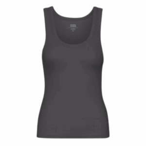 Women Organic Rib Tank Top Lava Grey