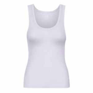 Women Organic Rib Tank Top Soft Lavender