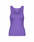 Women Organic Rib Tank Top Ultra Violet