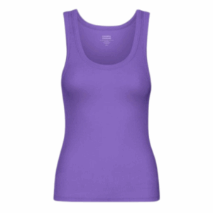 Women Organic Rib Tank Top Ultra Violet
