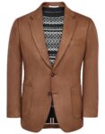 D Brown Plain Tailored Smart Fit Coat