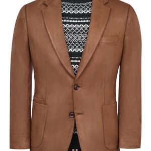 D Brown Plain Tailored Smart Fit Coat