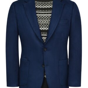 Navy Plain Tailored Smart Fit Coat