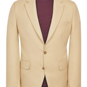 Beige Texture Tailored Smart Fit Coat