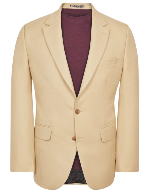 Beige Texture Tailored Smart Fit Coat