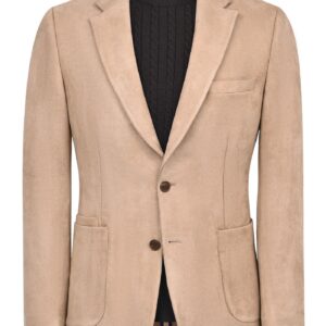 Beige Plain Tailored Smart Fit Coat