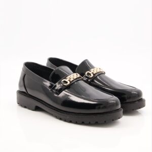 men leather black formal shoes